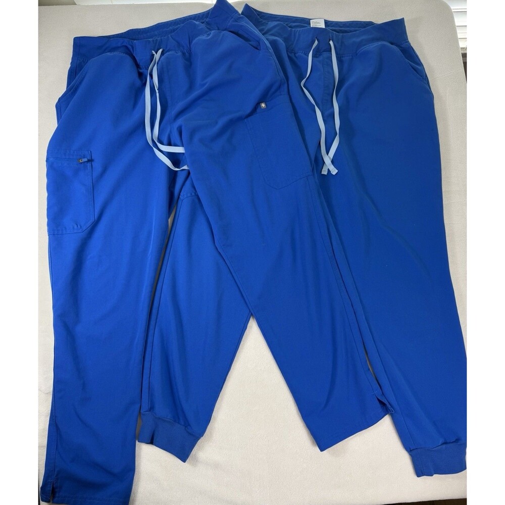 Figs Scrubs Technical Collection Pants 2 Pair Blue XXL Mens Hospital Nurse Tech